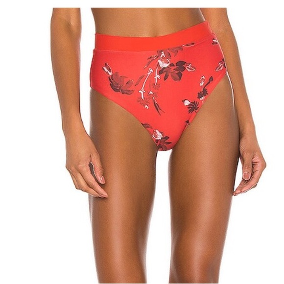 House of Harlow Red Floral High Waisted Bikini - Picture 2 of 7